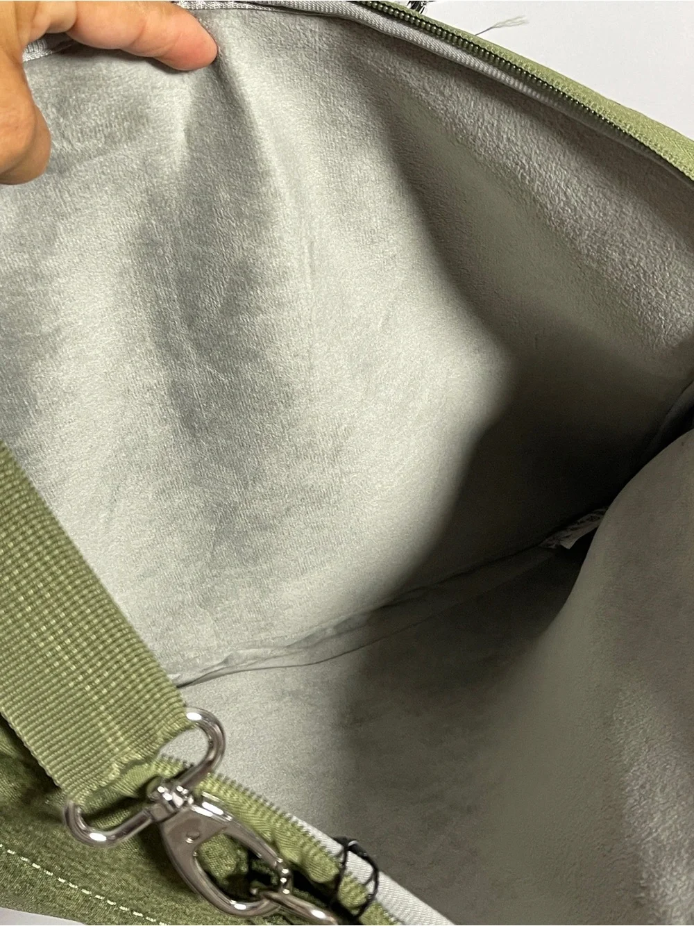 Olive Green Slim Laptop Messenger Bag